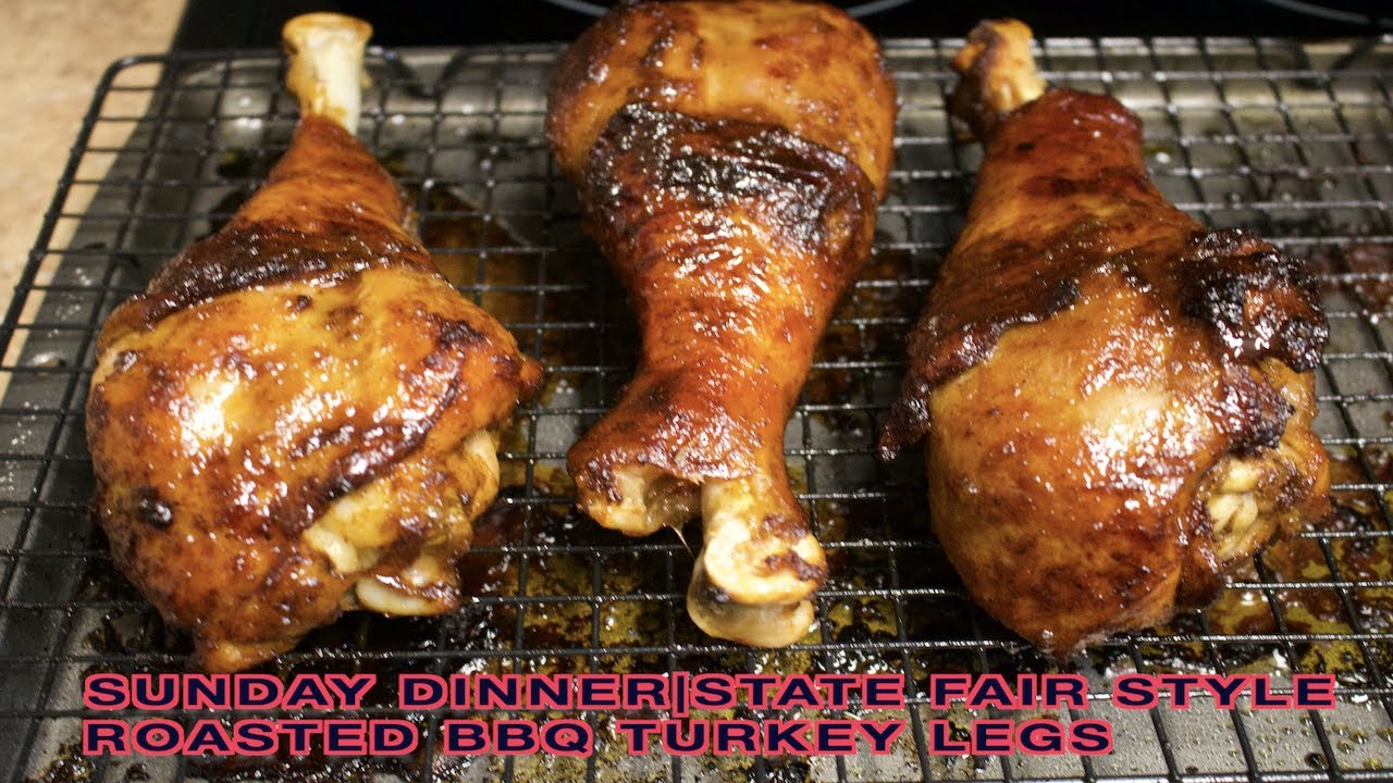 Sunday Dinner State Fair Style Roasted Korean BBQ Turkey Legs