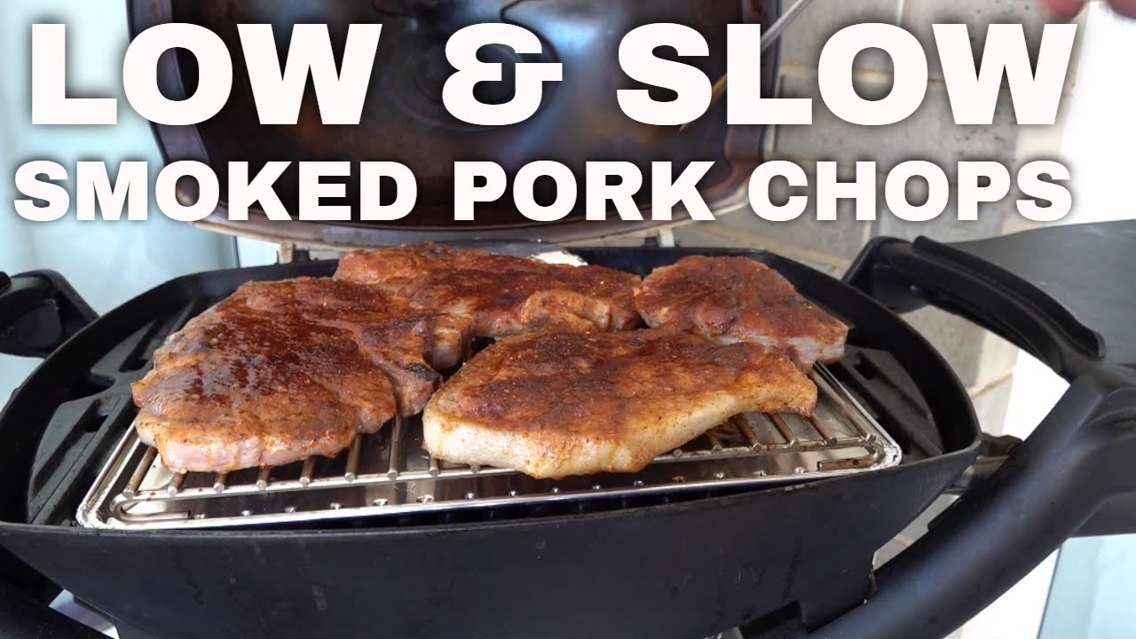 WEBER Q LOW & SLOW SMOKED BARBECUE PORK CHOPS ON YOUR WEBER BBQ BBQ
