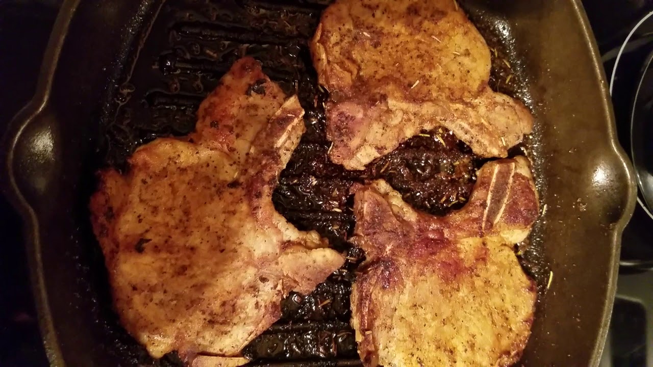 Cast Iron Grilled Pork Chops Bbq And Grilling Video Recipes 